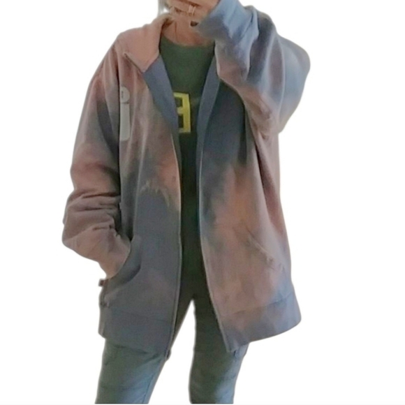 Onitsuka Tiger by Asics Tops - Onitsuka Tiger Vintage tiedye zip up hoodie jacket sweater unisex